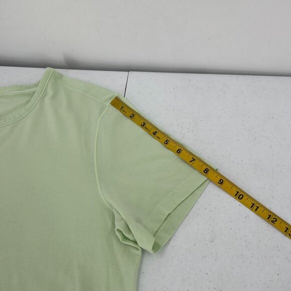 Lululemon Women L Light Green T-Shirt Short Sleeve Soft Knit - Picture 5 of 7